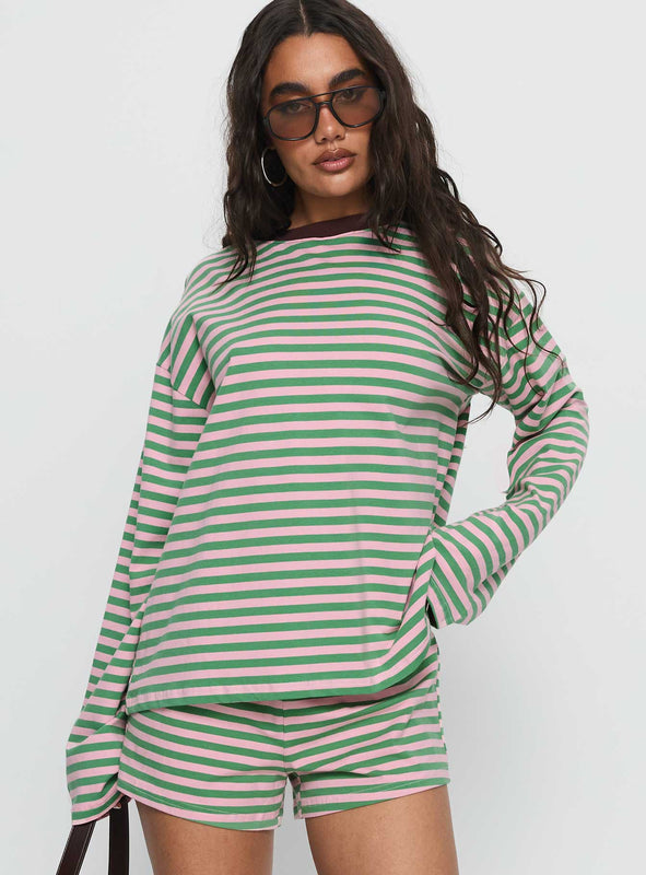 Stripe Long Sleeve Top