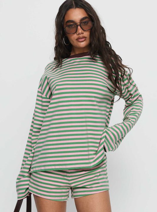 Stripe Long Sleeve Top